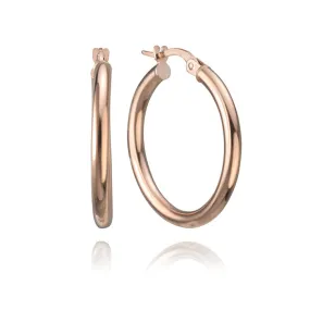 14K Rose Gold Big Bold Hoops