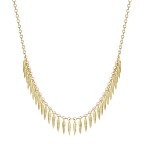 18K Gold Dream Catcher Fringe Necklace