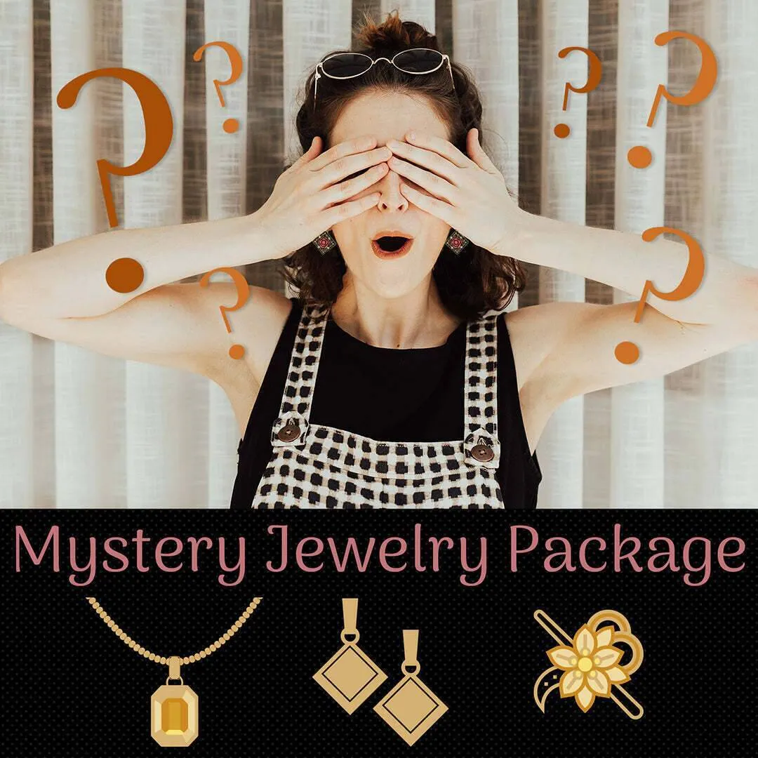 1928 Jewelry $50.00 Value Mystery Jewelry Package One Necklace, One Earring and One Brooch