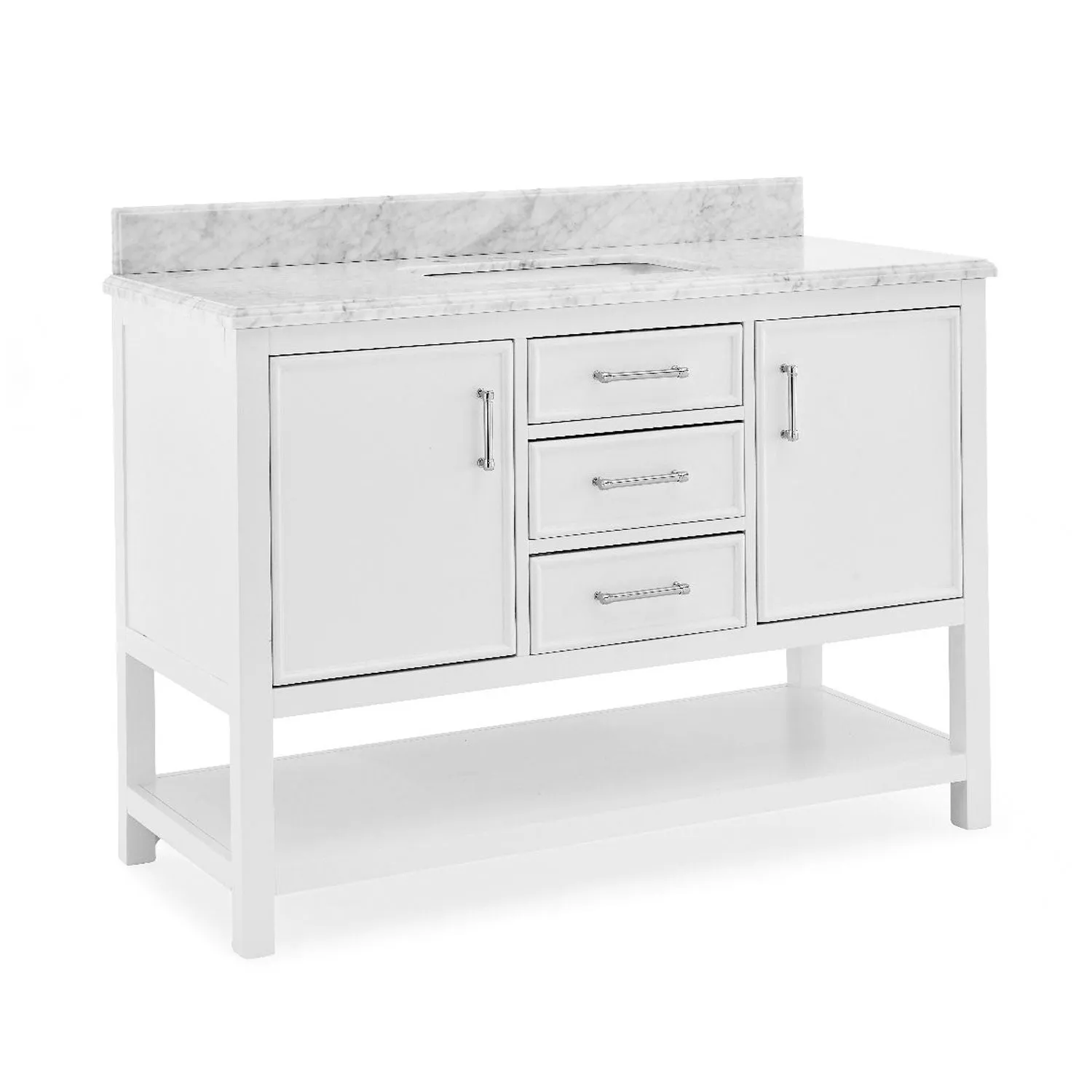 2 Doors & 3 Drawers Double Vanity Unit