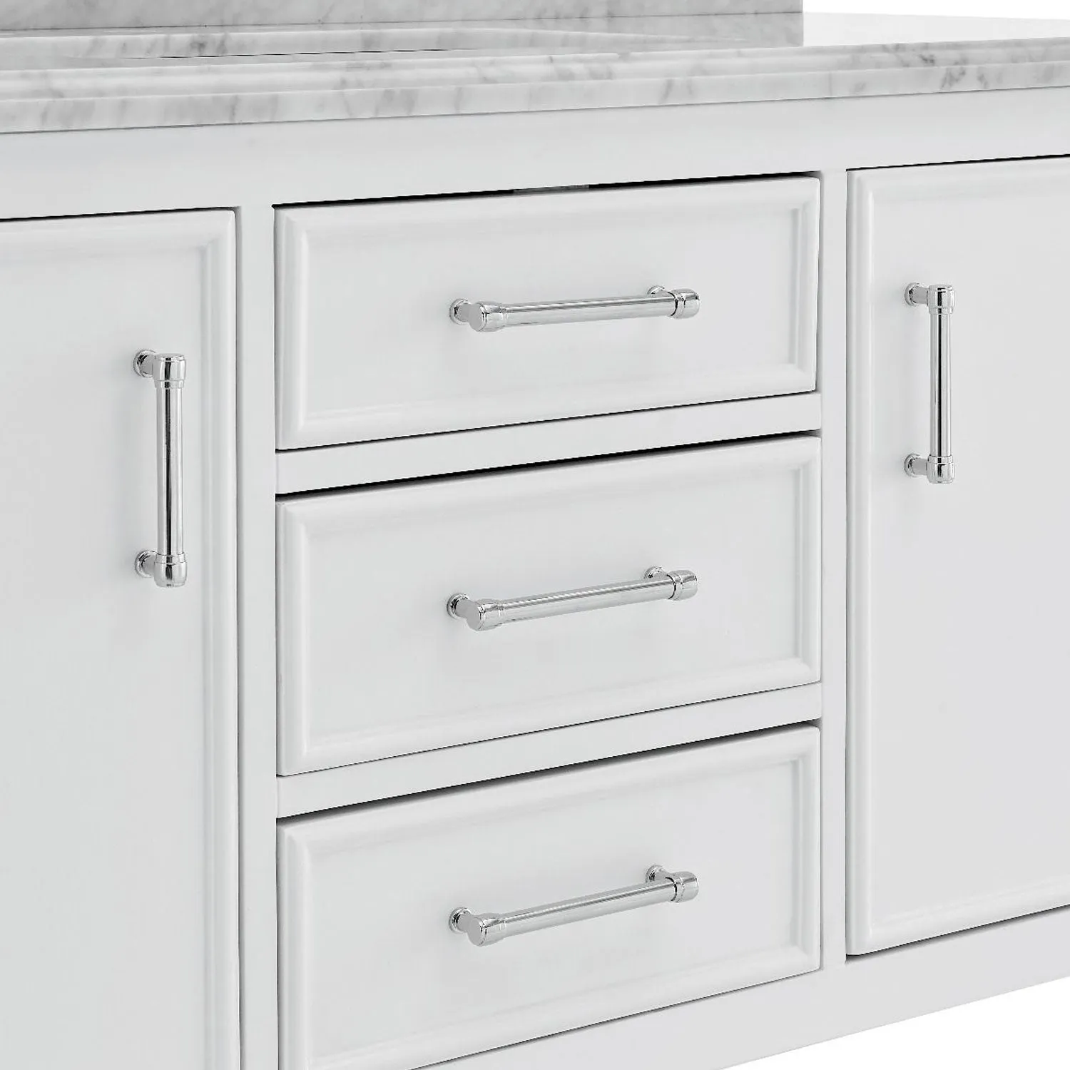 2 Doors & 3 Drawers Double Vanity Unit