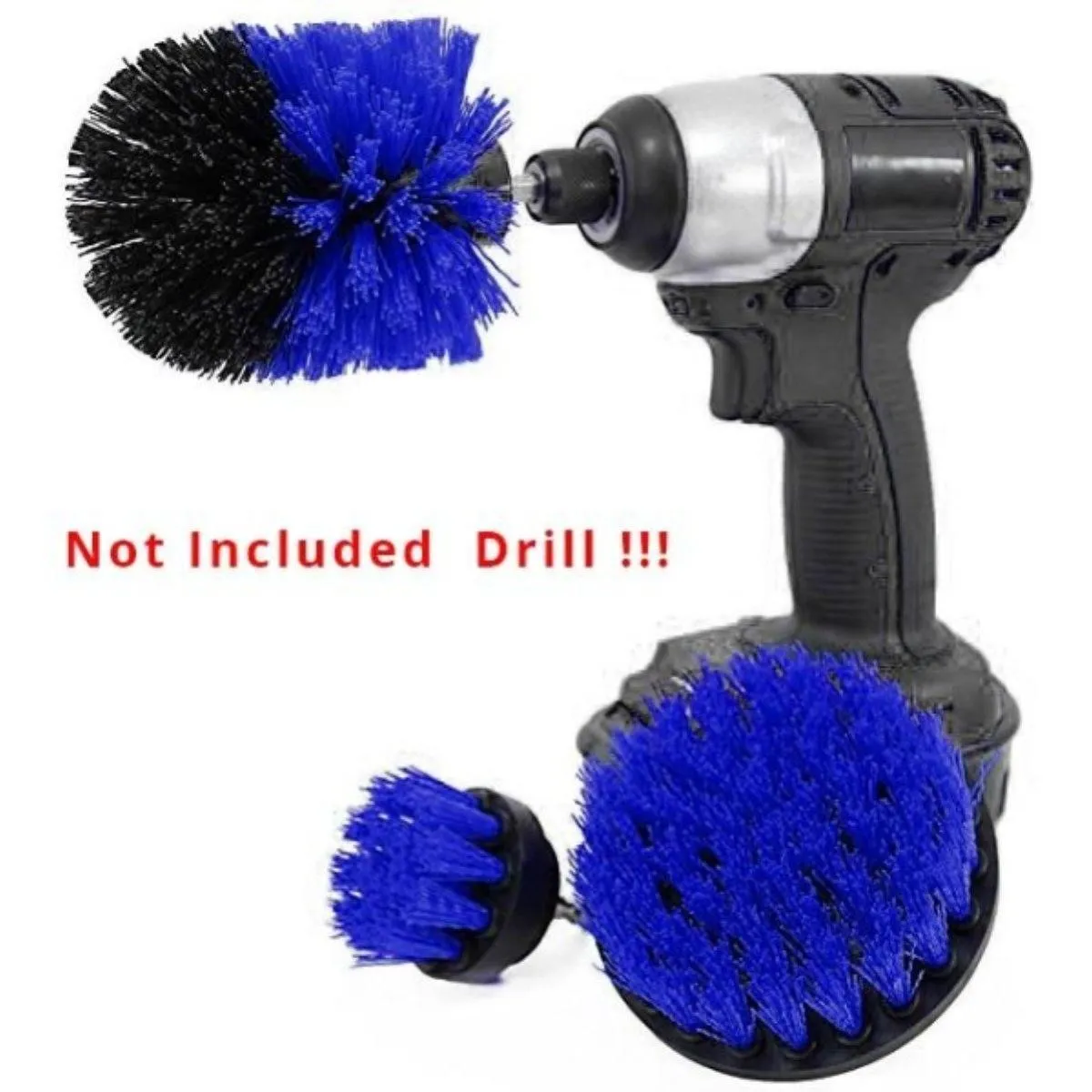 3Pcs/Set Drill Scrubber Brush All-Purpose Cleaner for Bathroom/Kitchen Surfaces