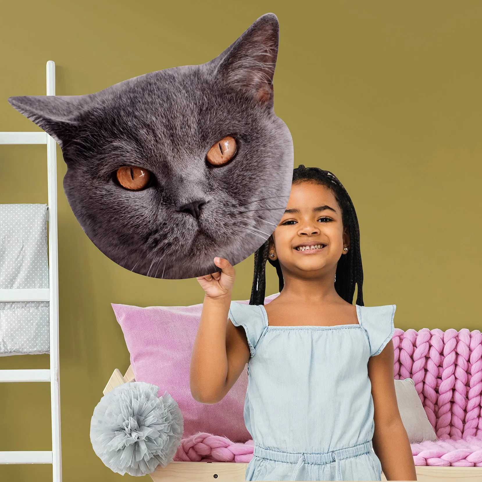 Animals: British Shorthair Cat Foam Core Cutout - Big Head