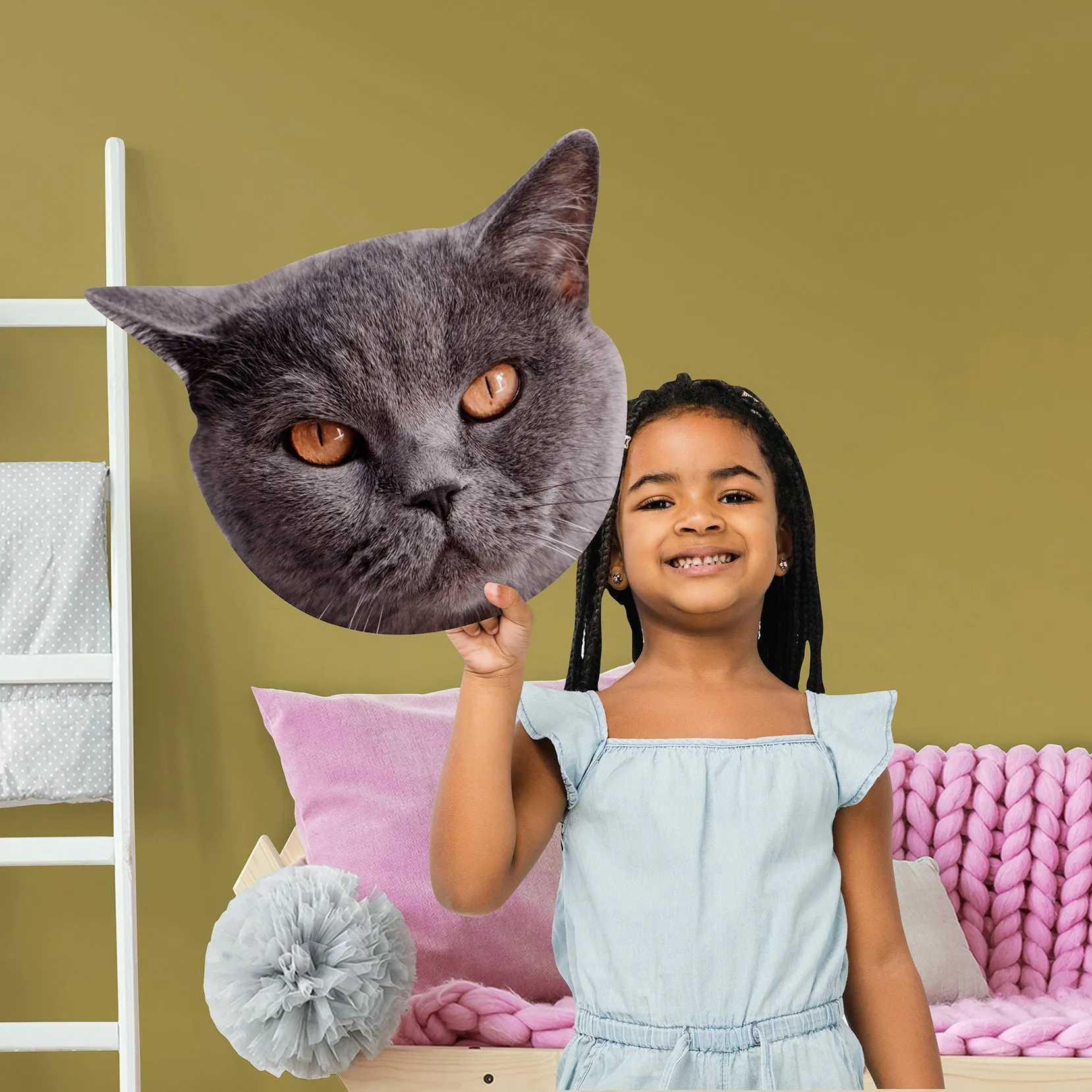 Animals: British Shorthair Cat Foam Core Cutout - Big Head