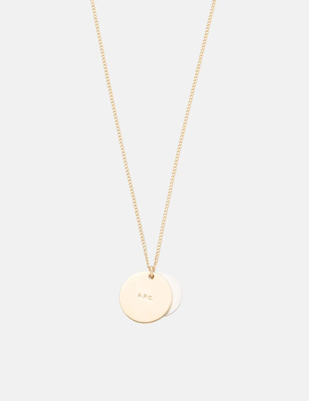 A.P.C. Eloi Double Medallion Necklace - Gold/Silver