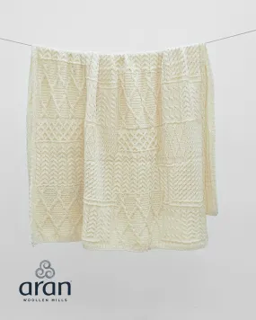 Aran Knotwork Blanket - White