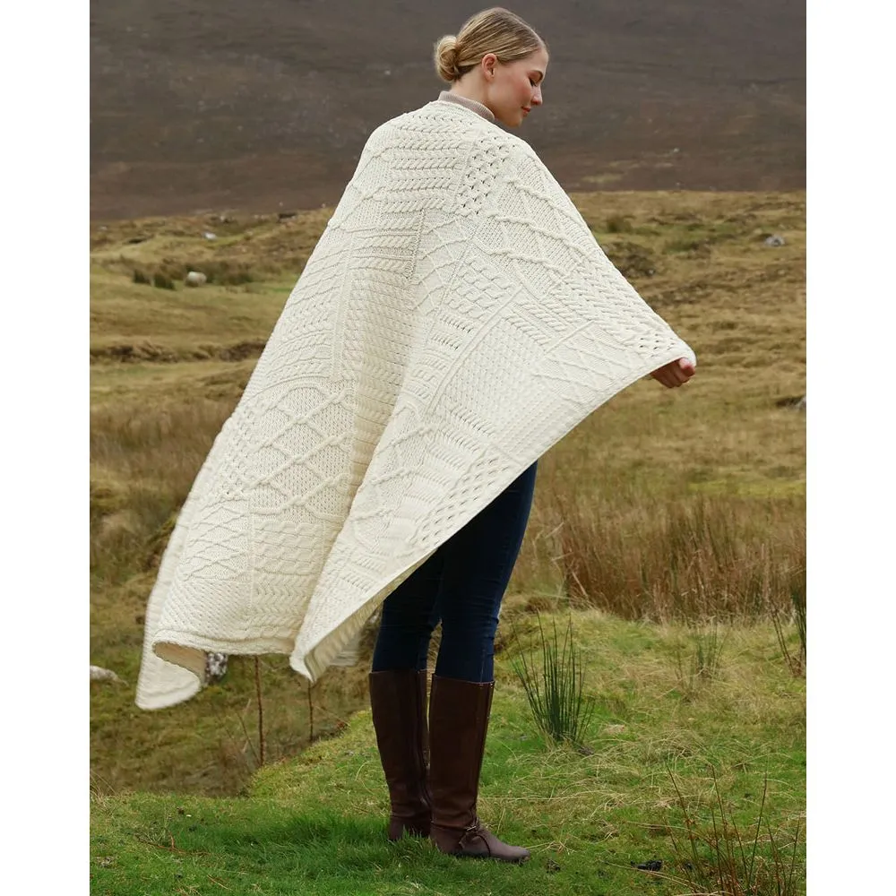 Aran Knotwork Blanket - White