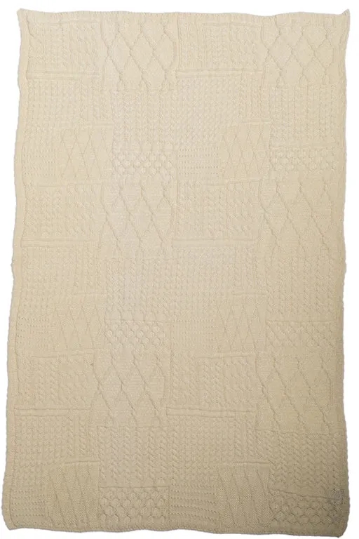 Aran Knotwork Blanket - White