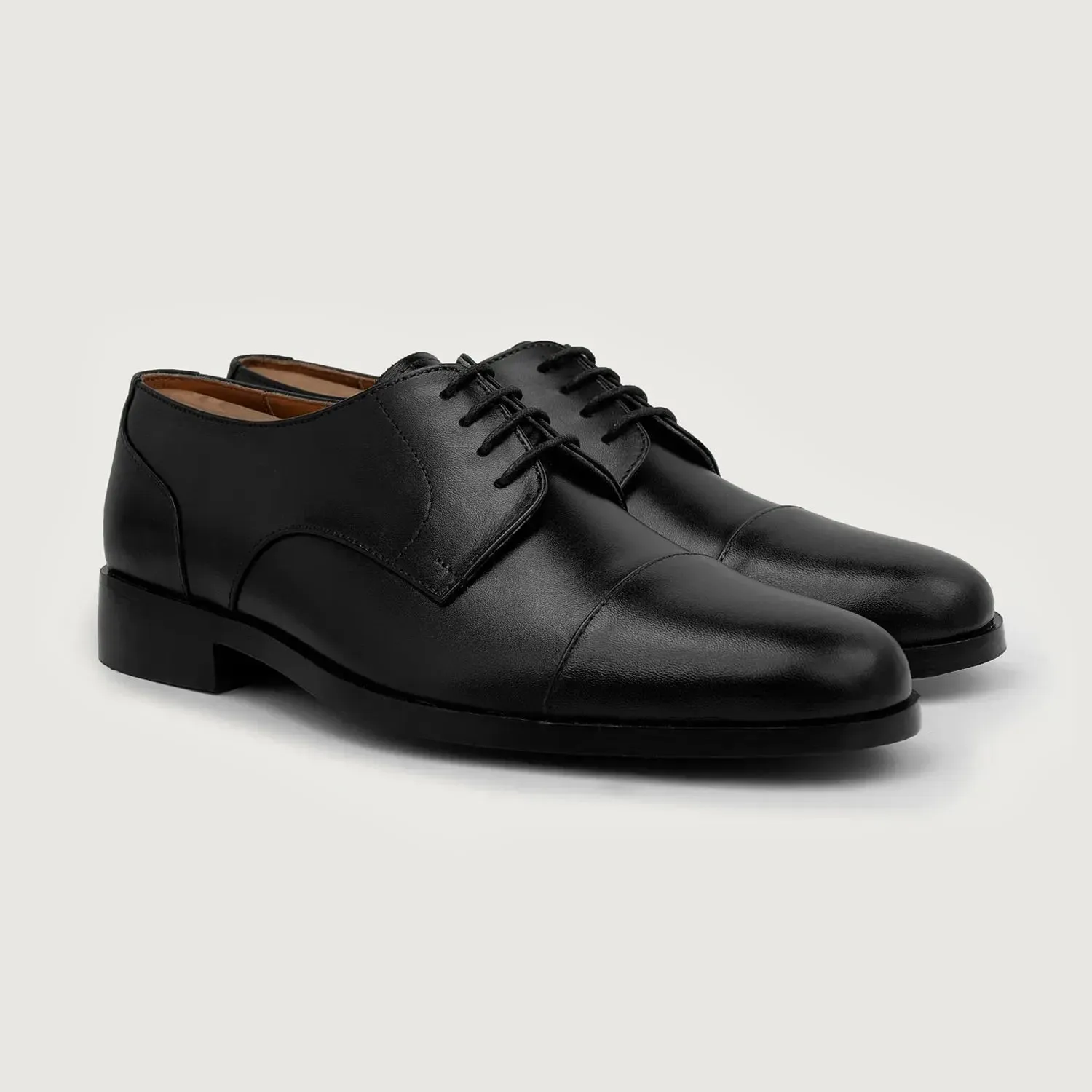 Attorney Derby Black Leather Shoes