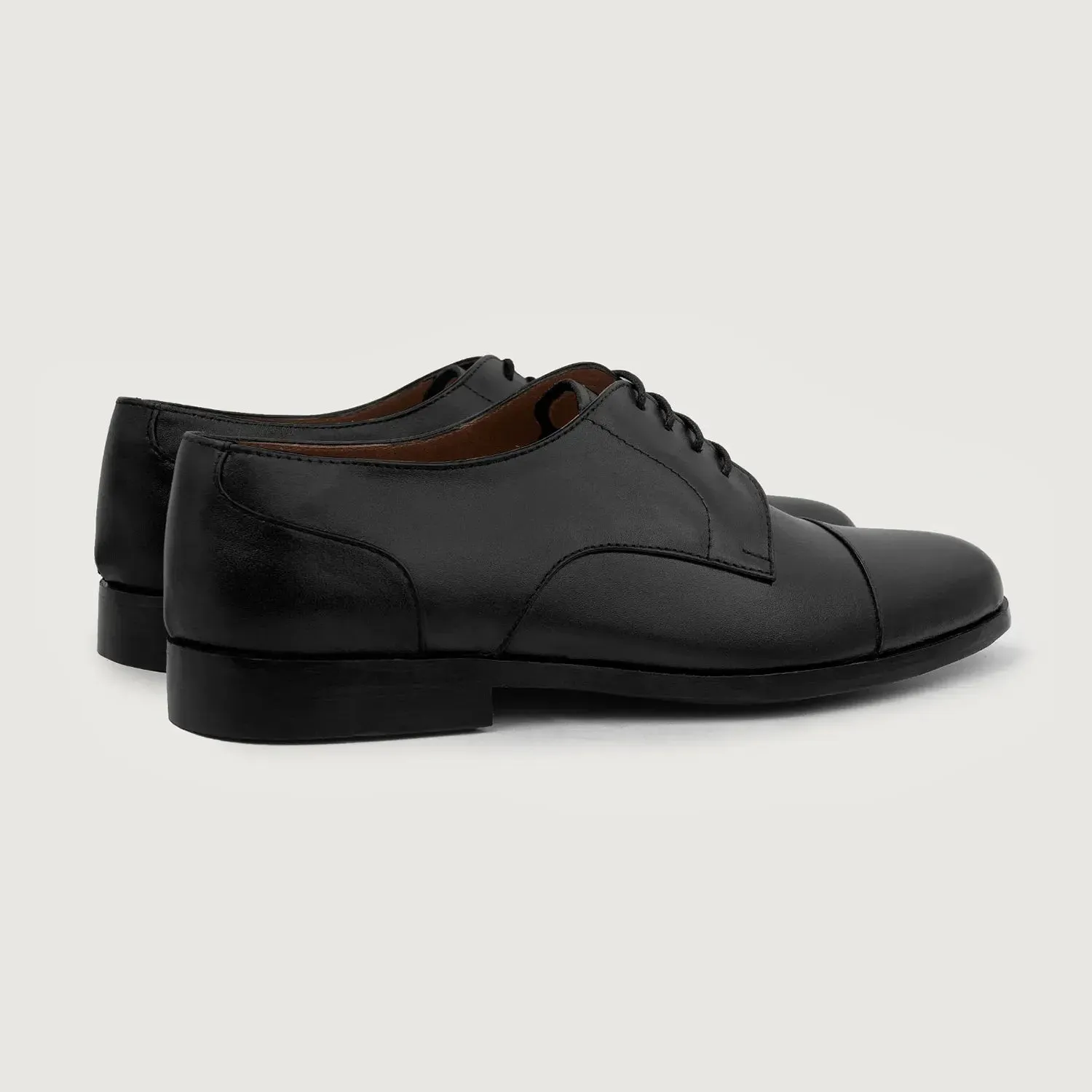 Attorney Derby Black Leather Shoes