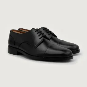 Attorney Derby Black Leather Shoes