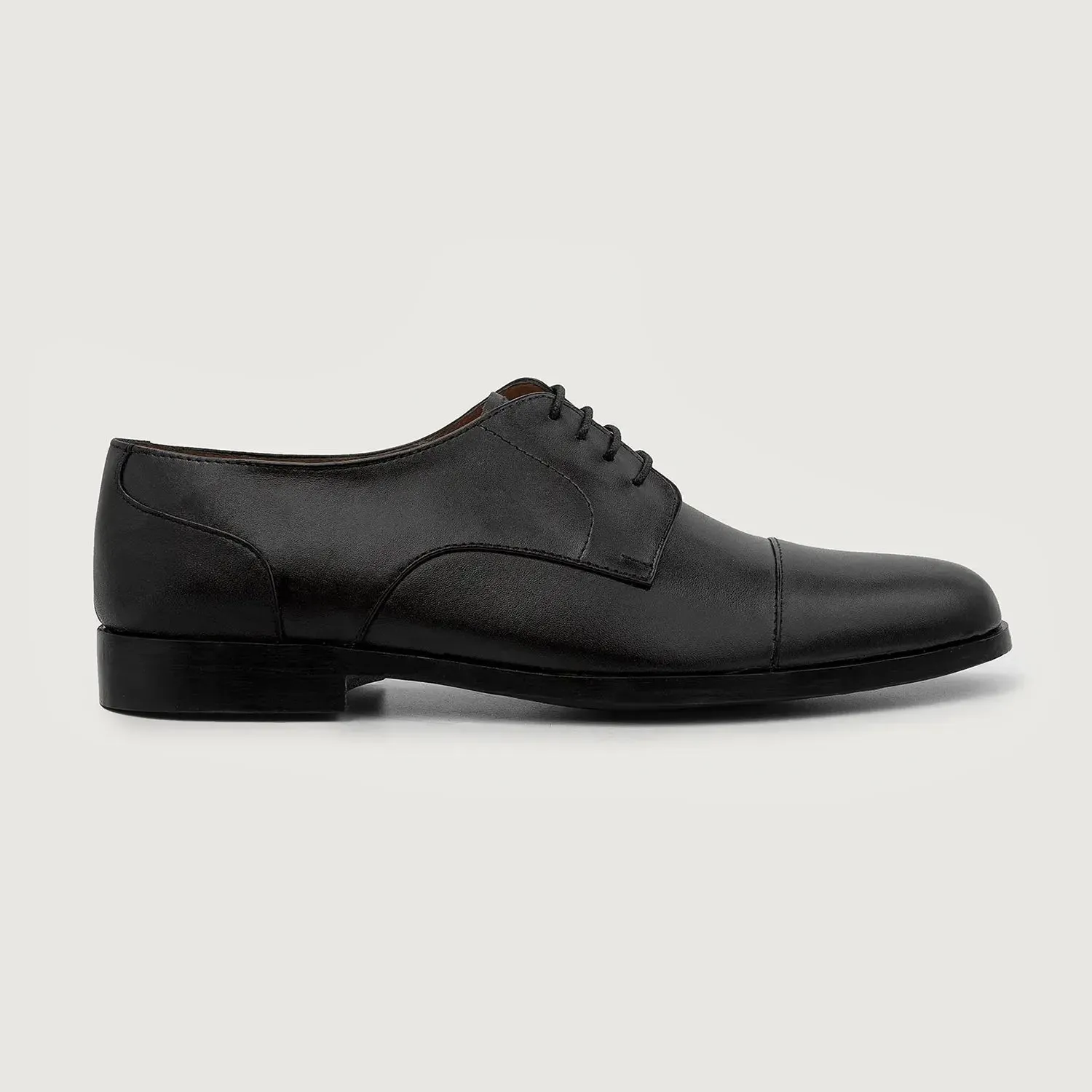 Attorney Derby Black Leather Shoes