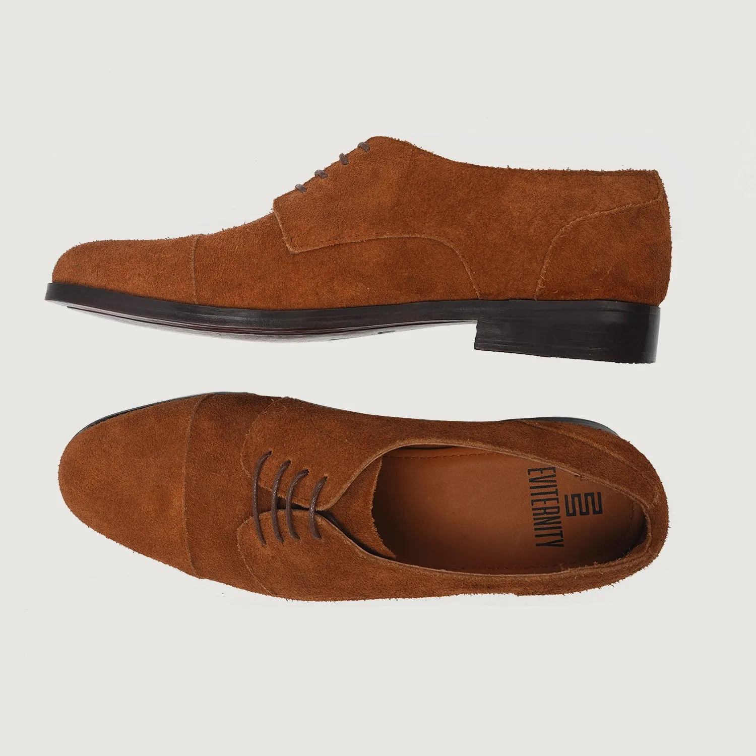 Attorney Derby Brown Suede Leather Shoes