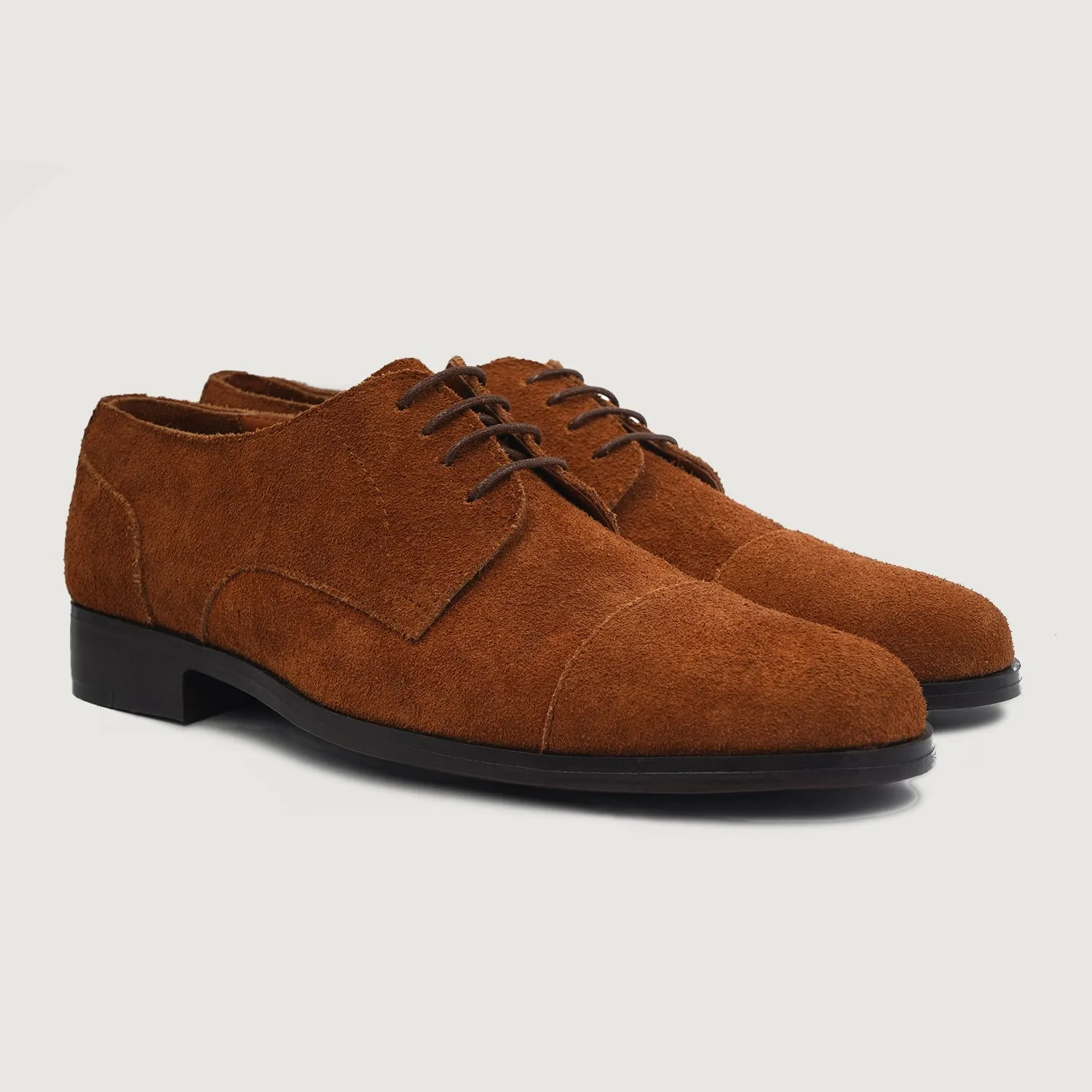 Attorney Derby Brown Suede Leather Shoes