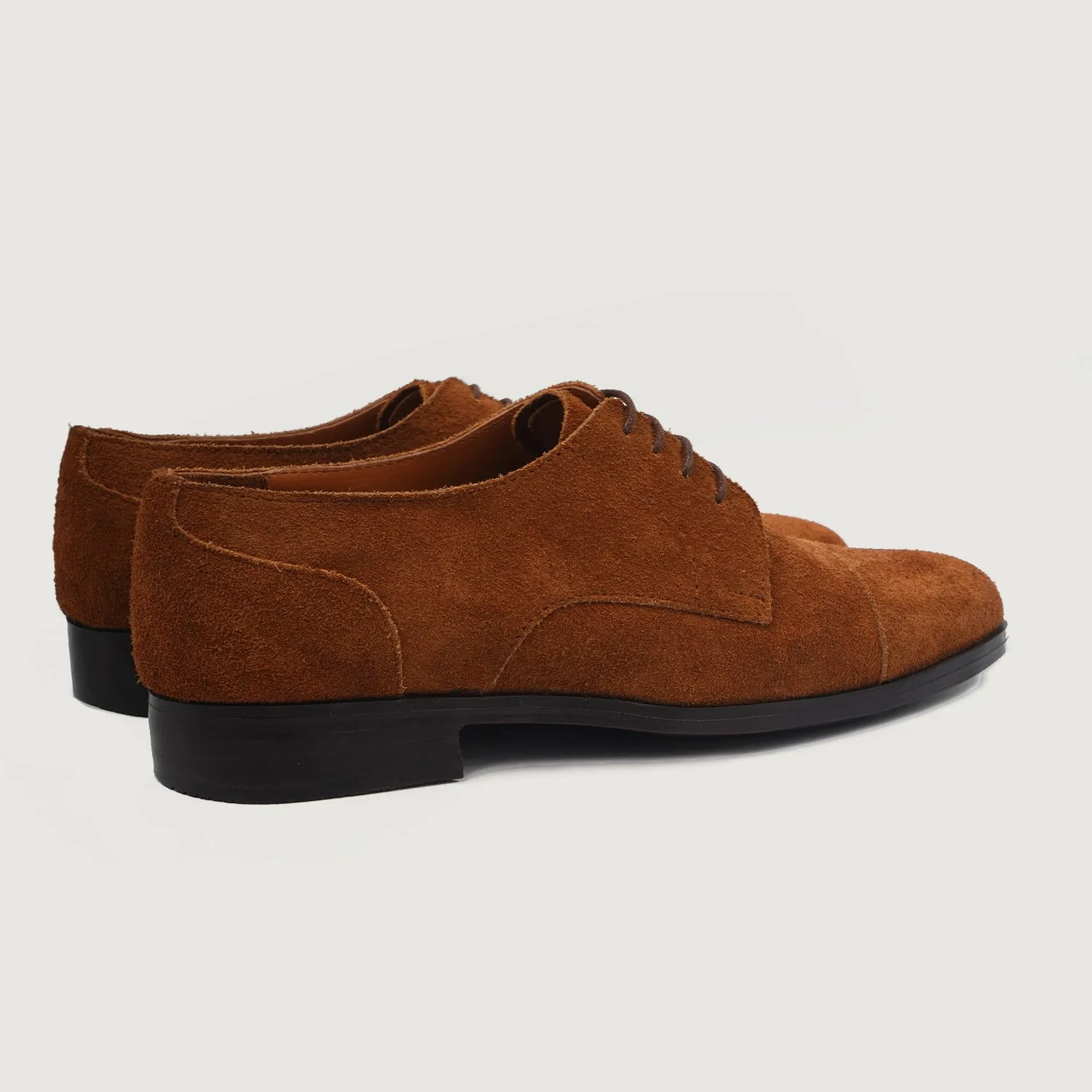 Attorney Derby Brown Suede Leather Shoes