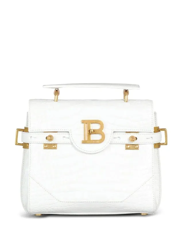 Balmain B-Buzz 23 crocodile-embossed shoulder bag