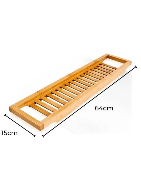 Bamboo Bathroom Caddy Tray Rack - Eco-Friendly