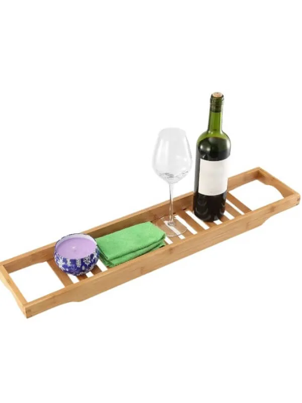 Bamboo Bathroom Caddy Tray Rack - Eco-Friendly