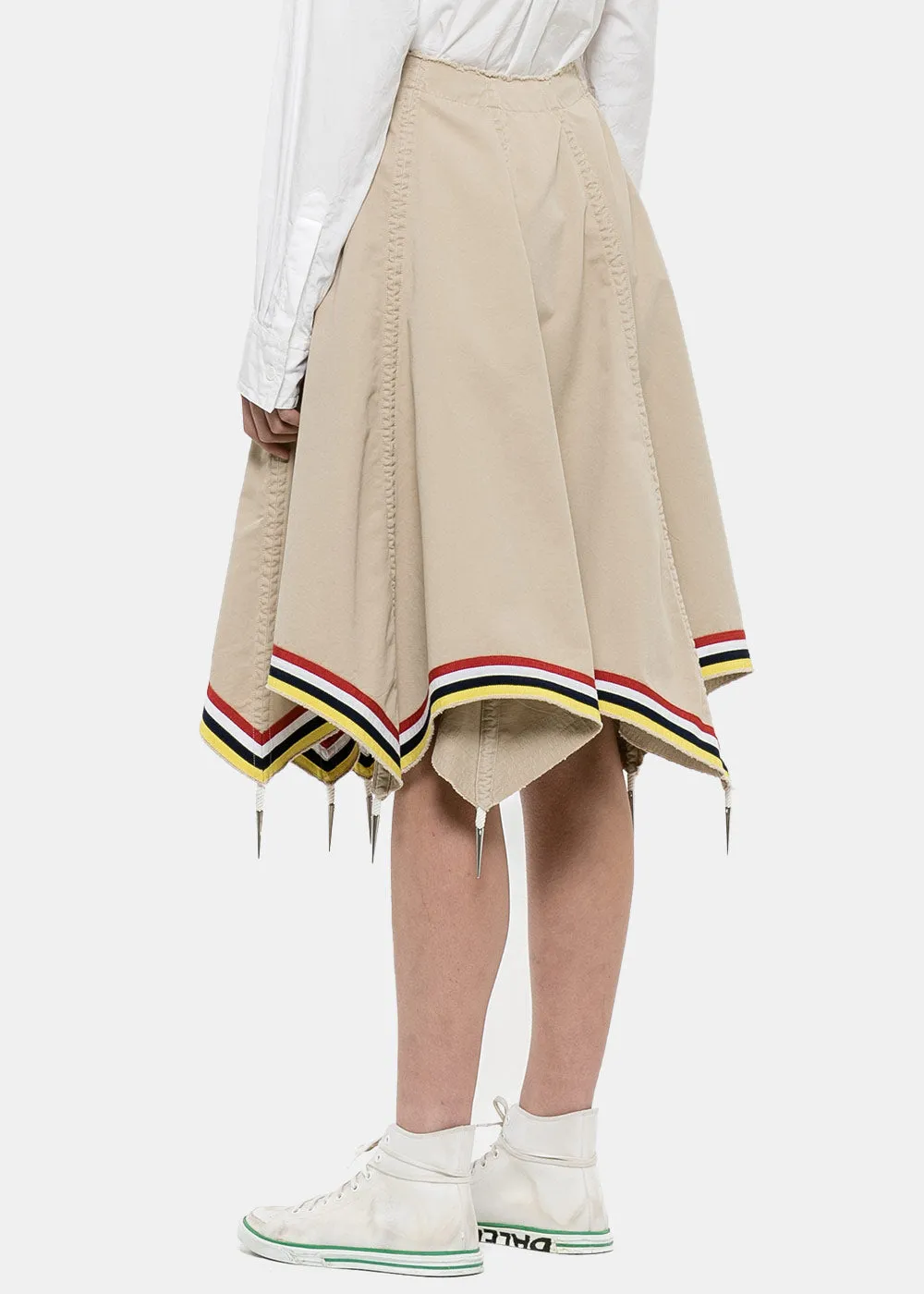 Beige Umbrella Skirt