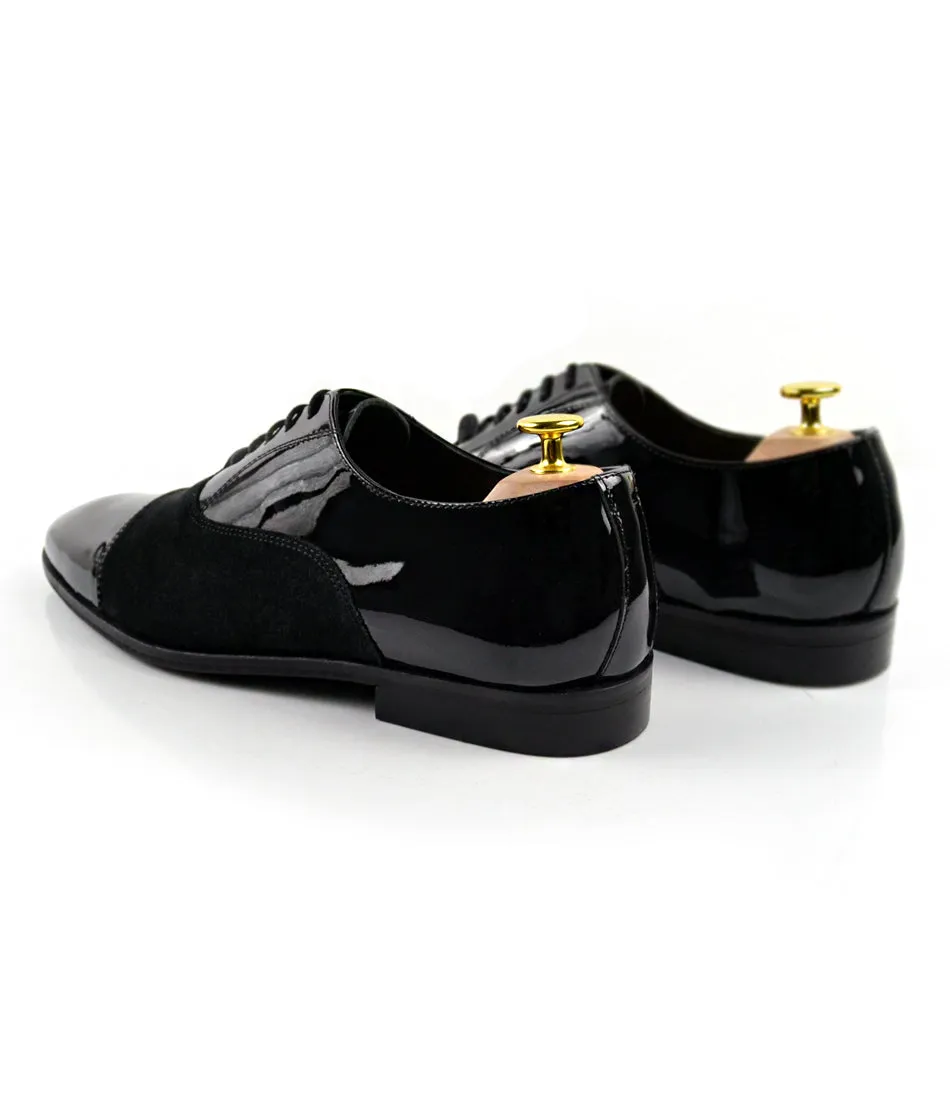 Black Patent Combination Oxfords