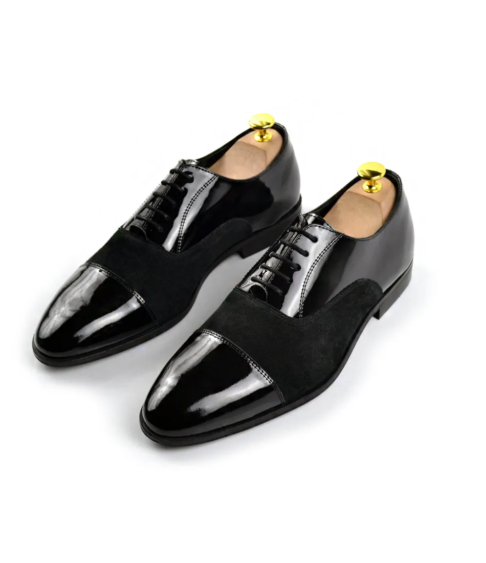 Black Patent Combination Oxfords