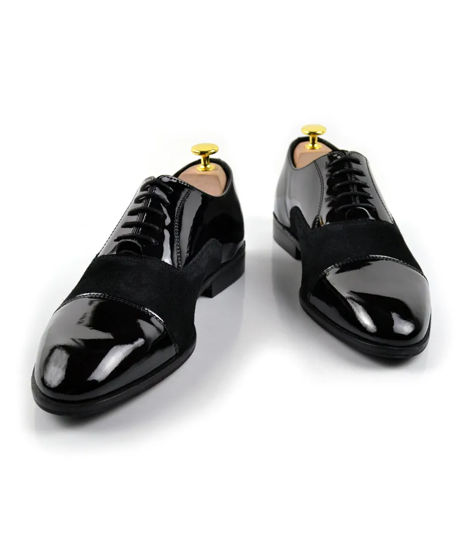 Black Patent Combination Oxfords