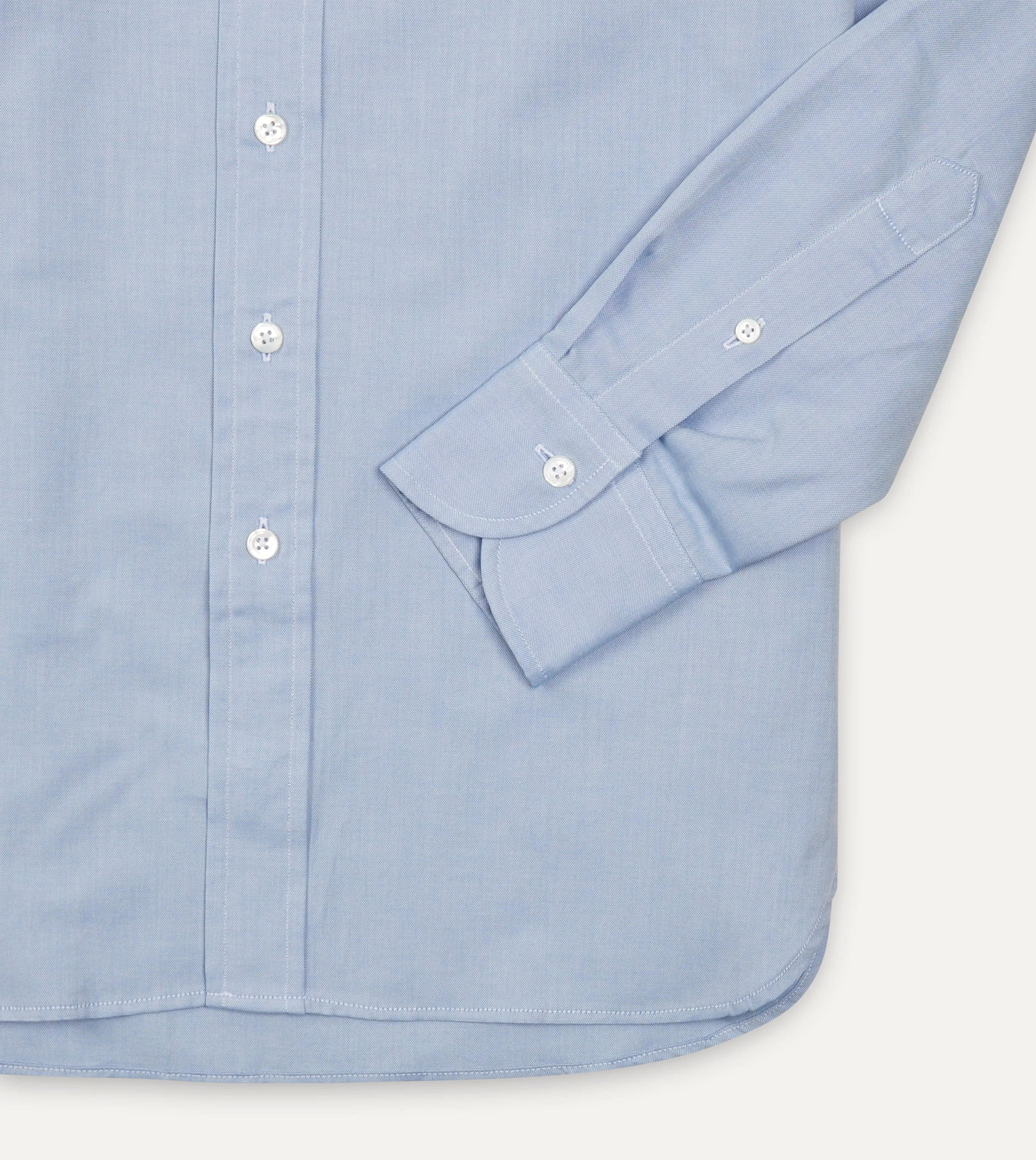 Blue Pinpoint Oxford Cotton Cloth Button-Down Shirt