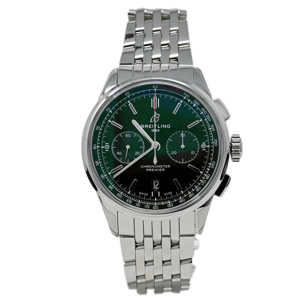 Breitling Men's  Premier B01 Stainless Steel 42mm Chronograph Dial Watch Reference #: AB0118