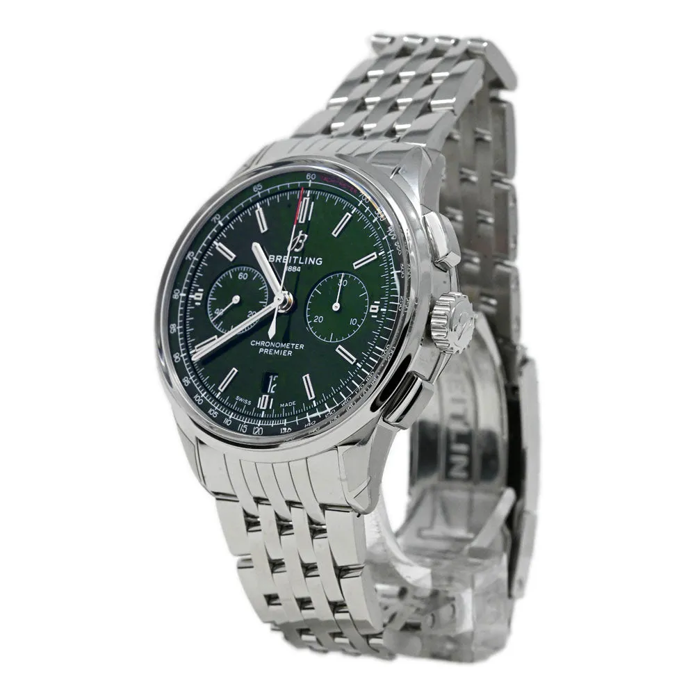 Breitling Men's  Premier B01 Stainless Steel 42mm Chronograph Dial Watch Reference #: AB0118