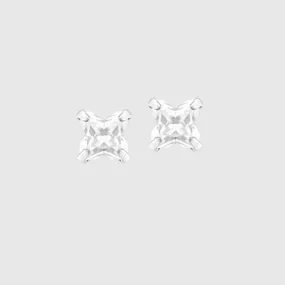 Butterfly Shaped Crystal Silver Earring Stud