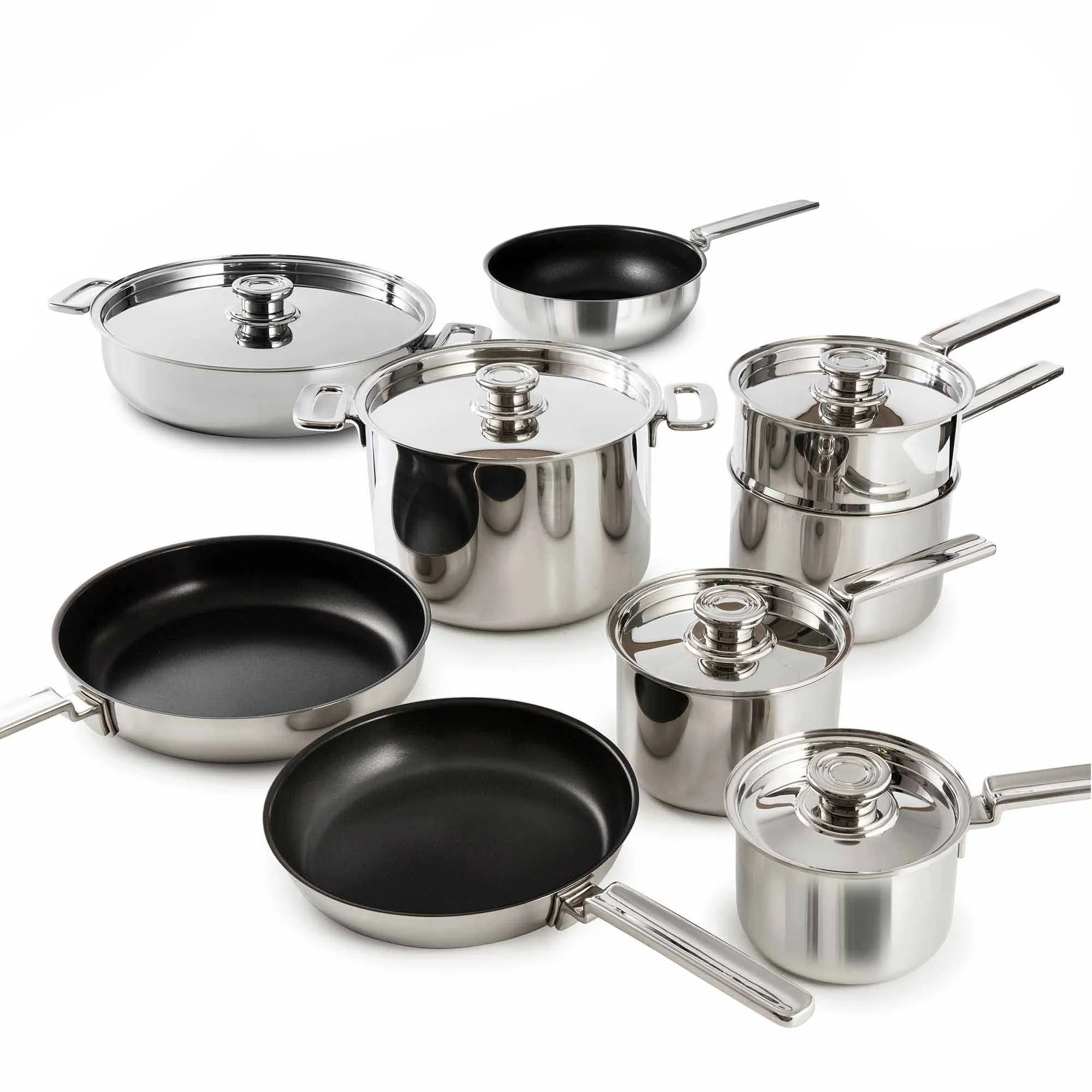 Campden Cookware Set, 9 Piece Set with a Free Signature Large Black Pepper Mill