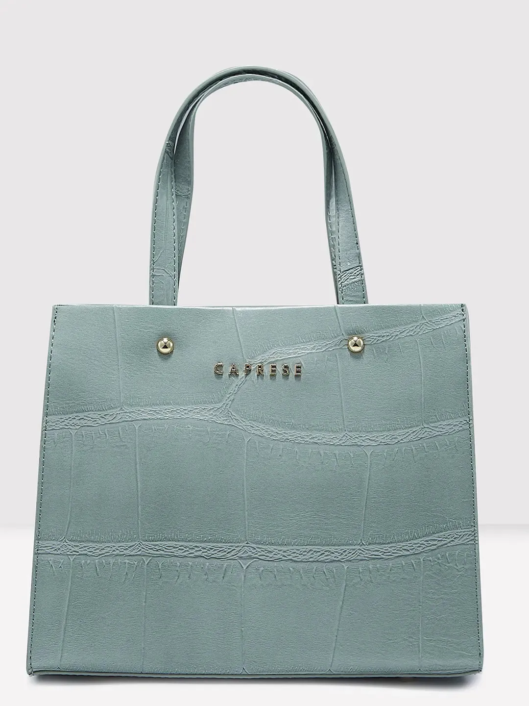 Caprese Mink Tote Small Croco Women'S Office Handbag Mint