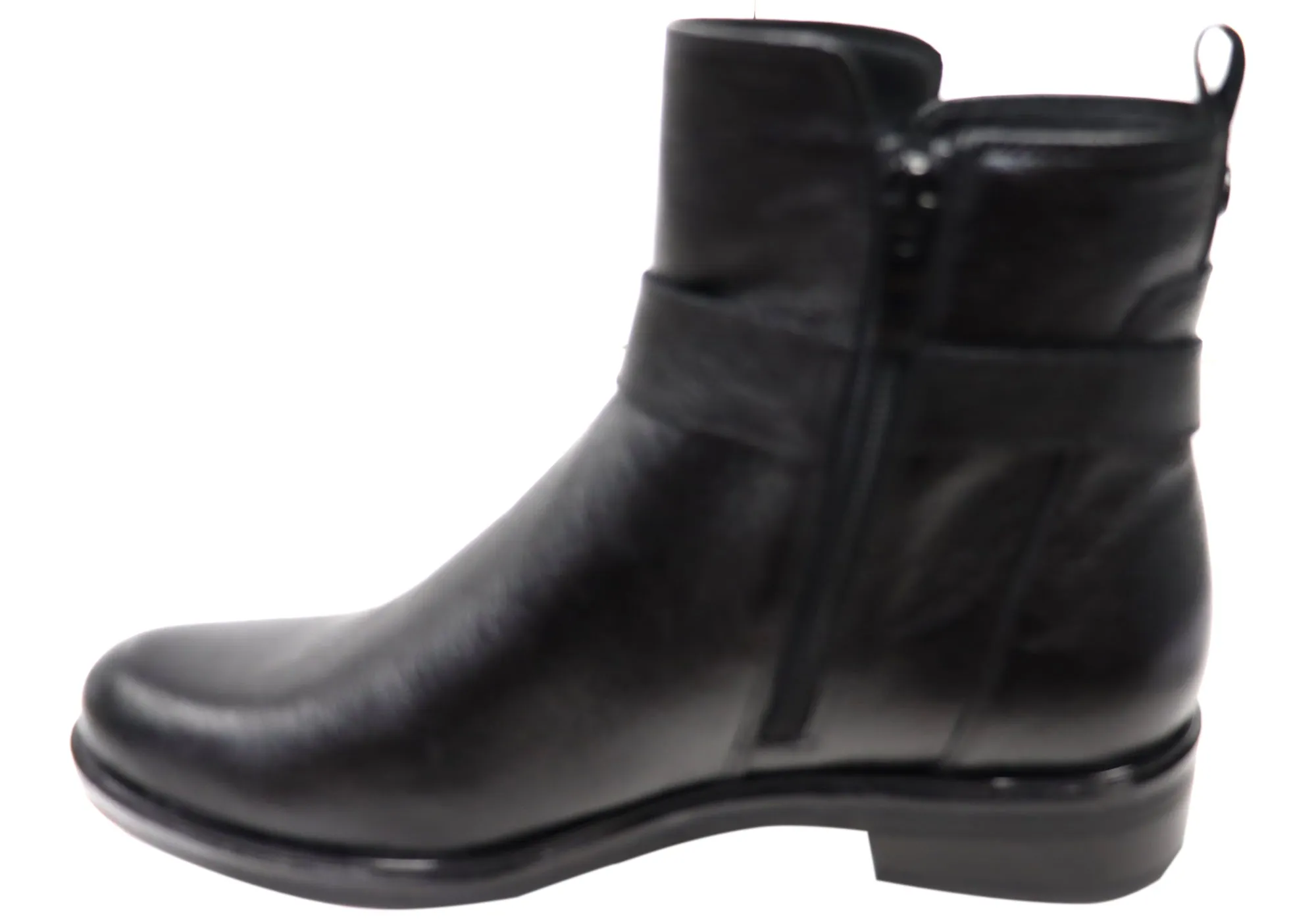 Caprice Natalie Womens Wide Fit Comfortable Leather Ankle Boots