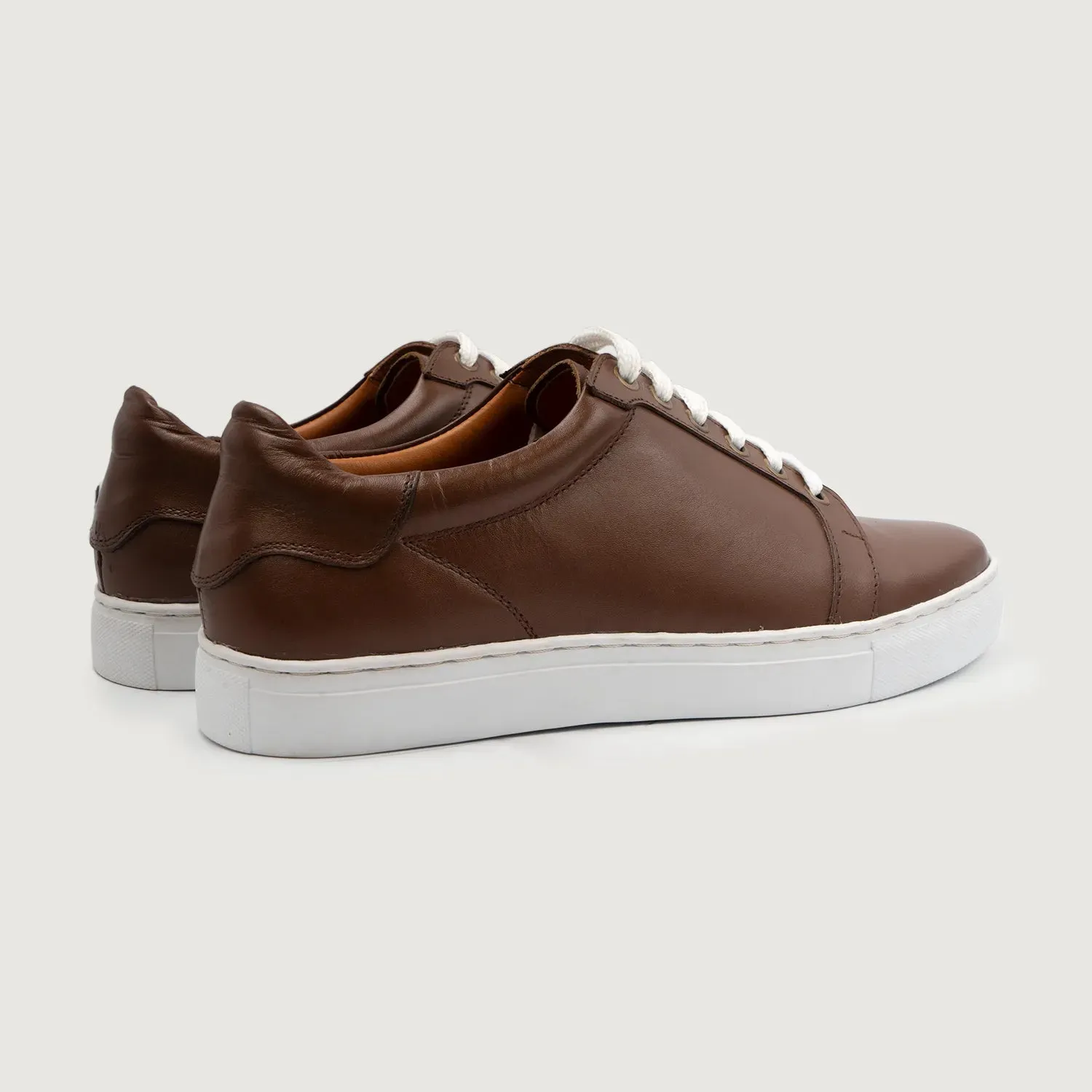 Carter Runn Brown Leather Sneakers