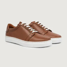 Carter Runn Tan Leather Sneakers