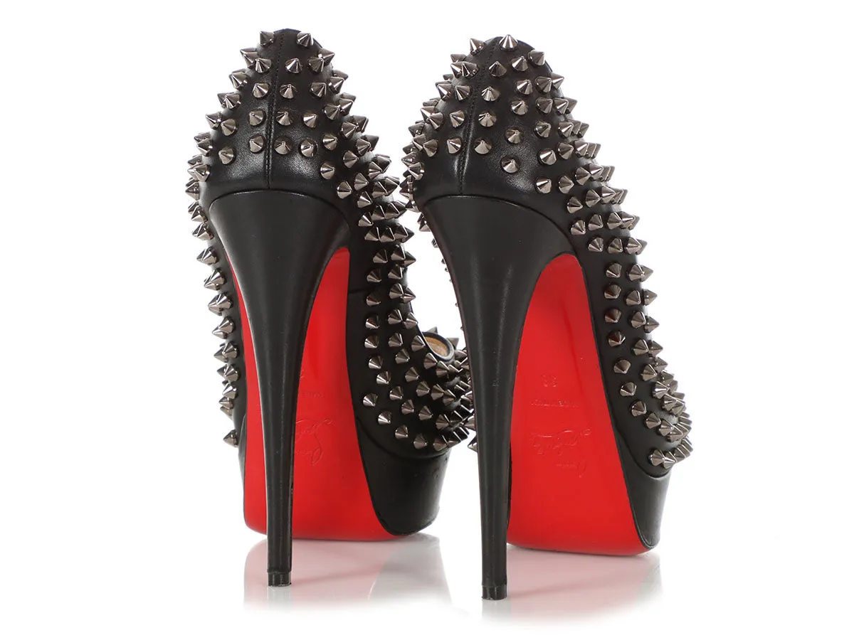 Christian Louboutin Black Spiked Lady Peeps