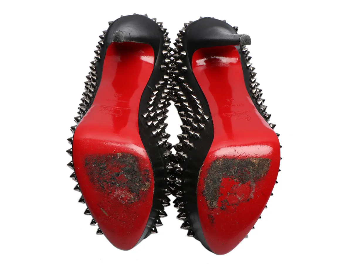 Christian Louboutin Black Spiked Lady Peeps