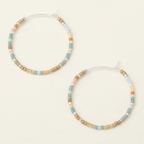 Chromacolor Miyuki Small Hoop - Desert Blue Multi/Silver