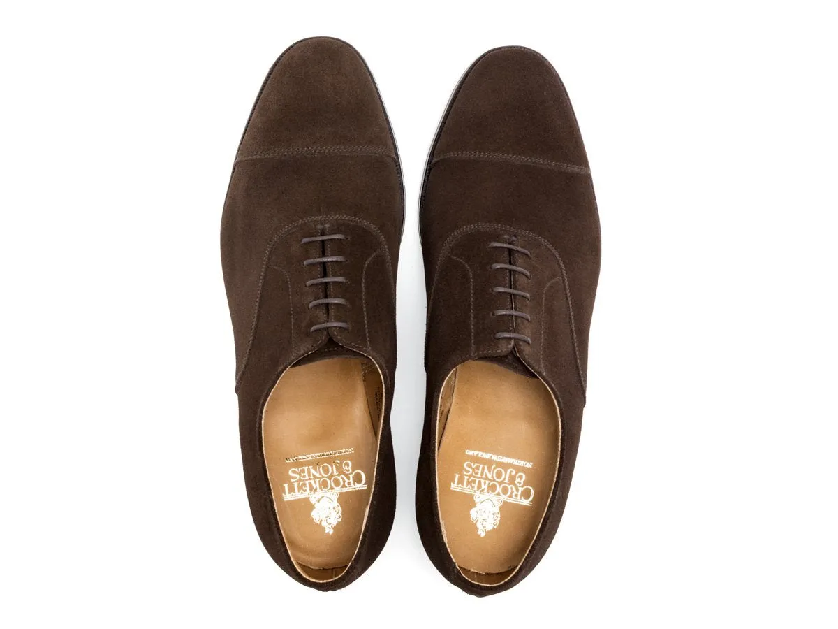 Connaught Dark Brown Suede