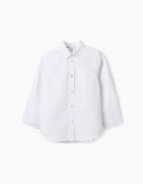 Cotton Shirt for Boys, White