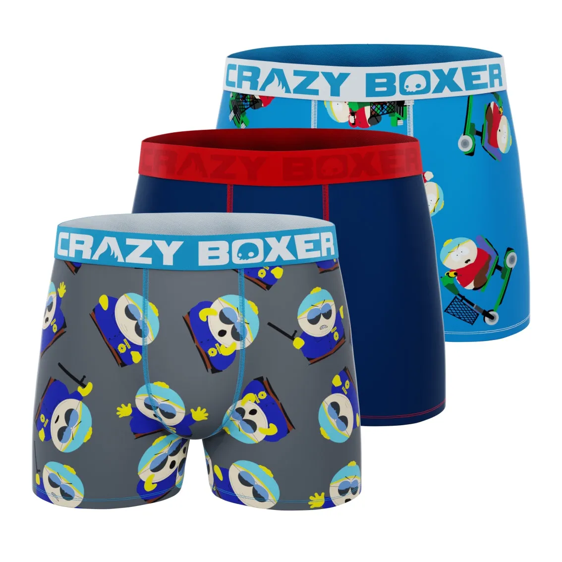 CRAZYBOXER South Park Cartman Men's Boxer Briefs (3 pack)