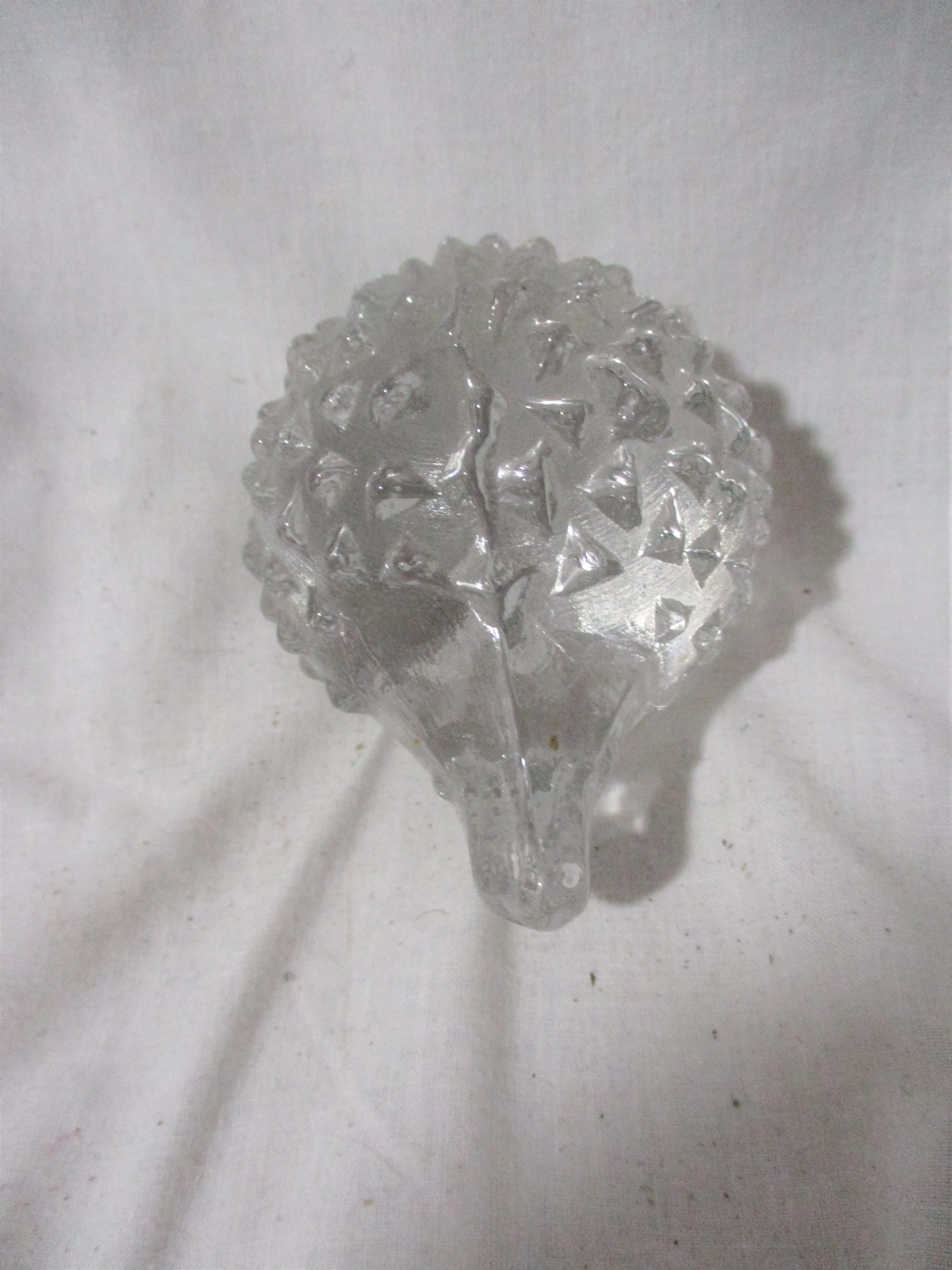 CRYSTAL HEDGEHOG Animal Studio Art Glass Paperweight Clear