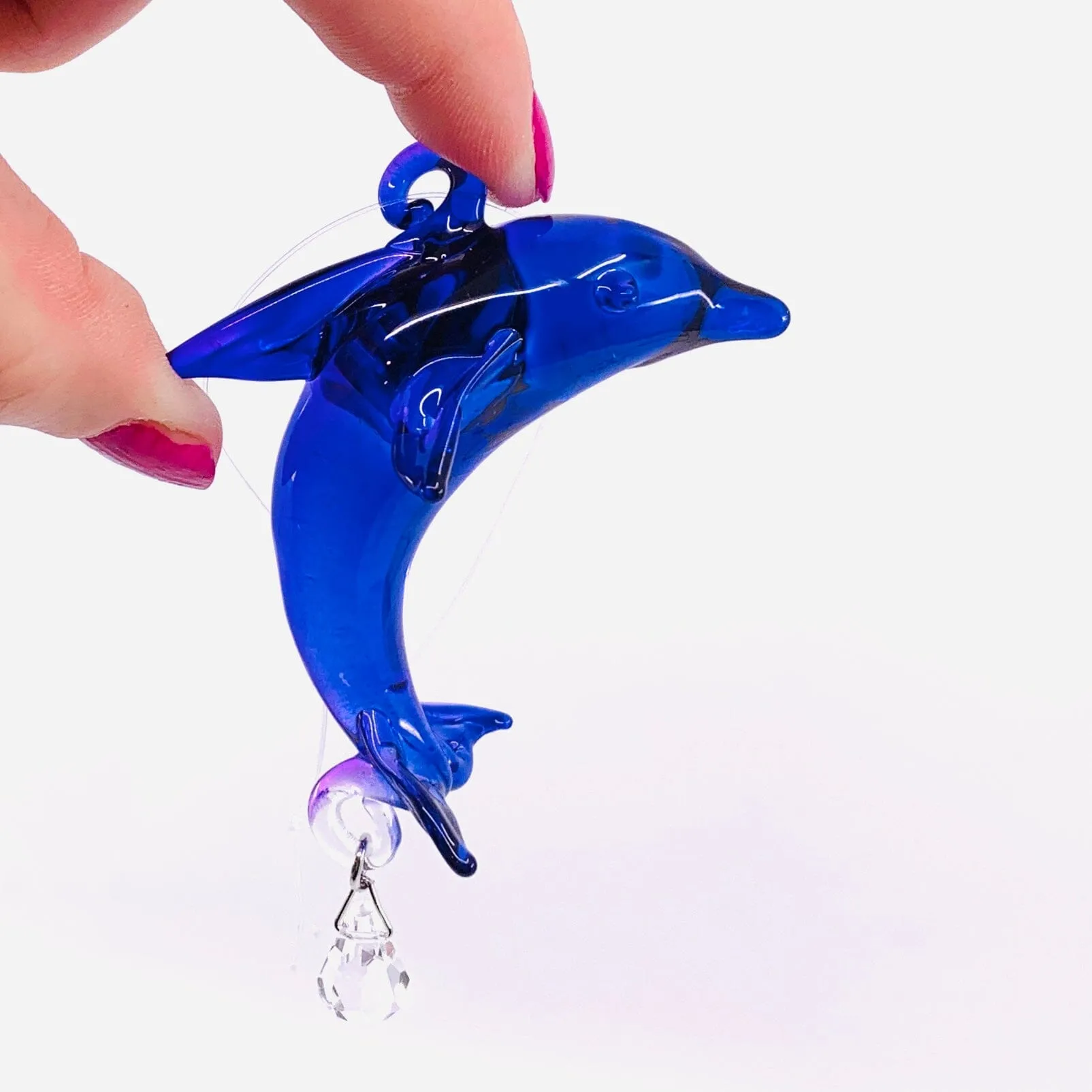 Dazzle Glass Dolphin, Blue 5