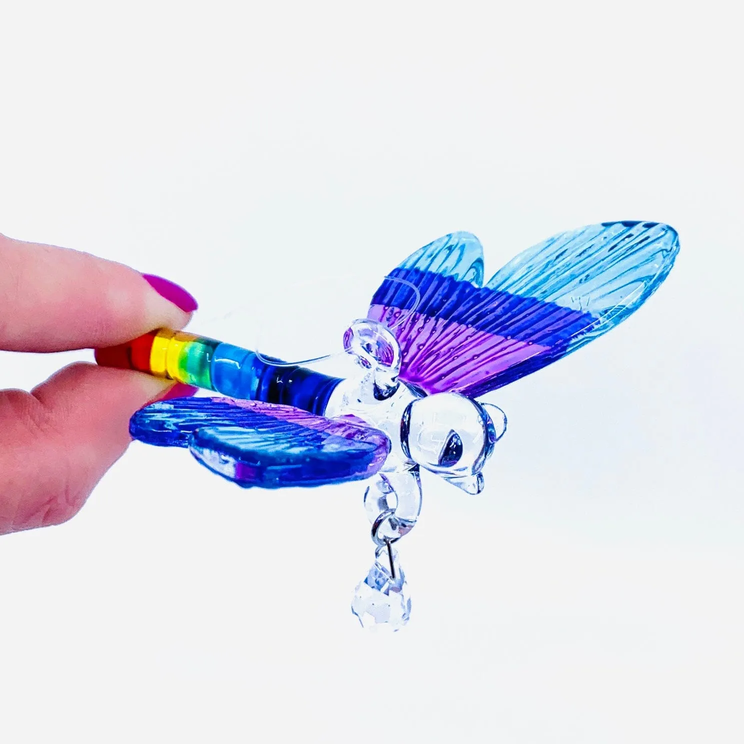 Dazzle Glass Dragonfly Rainbow 3