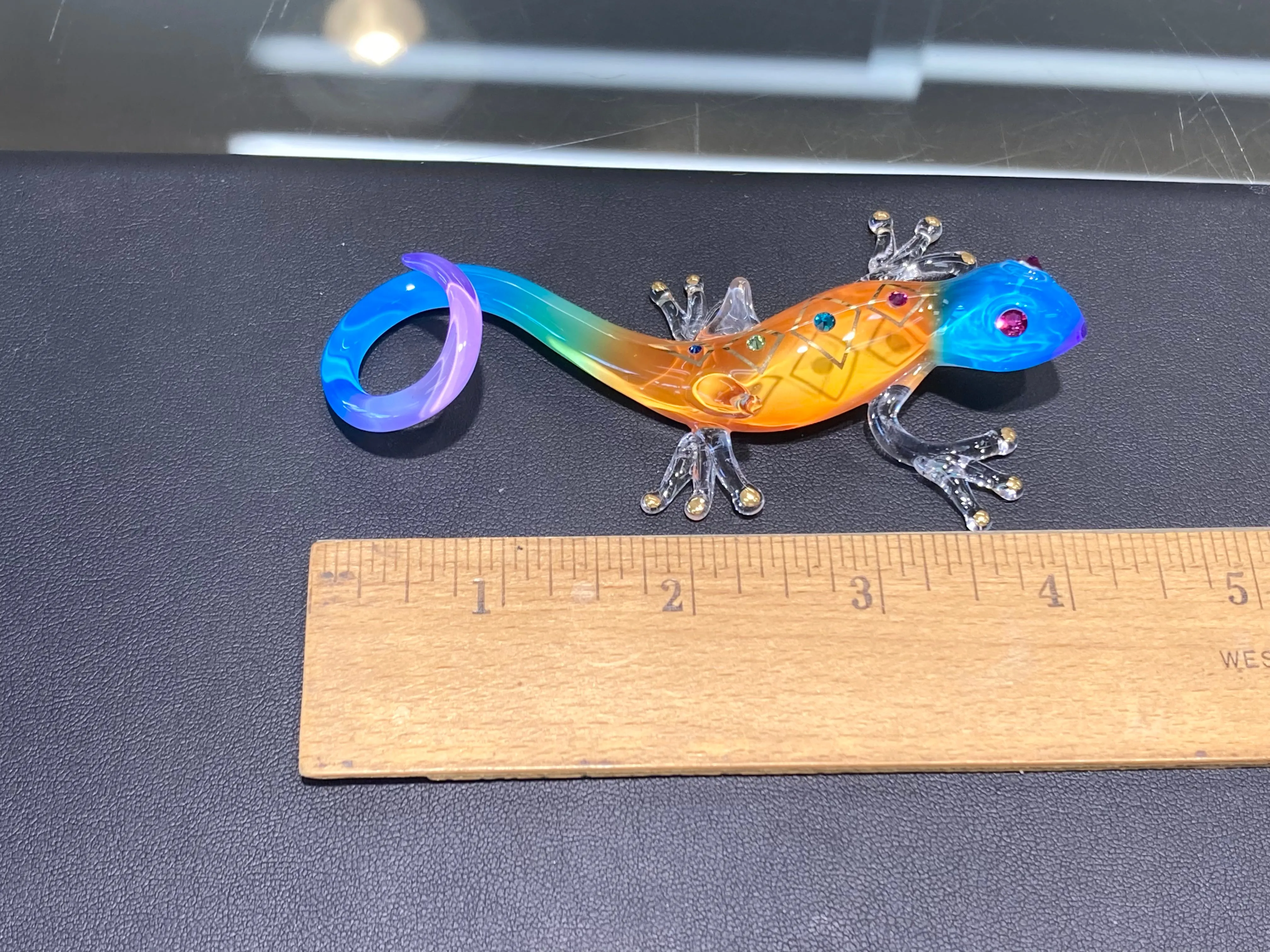 Desert Diamond Gecko Glass Figurine