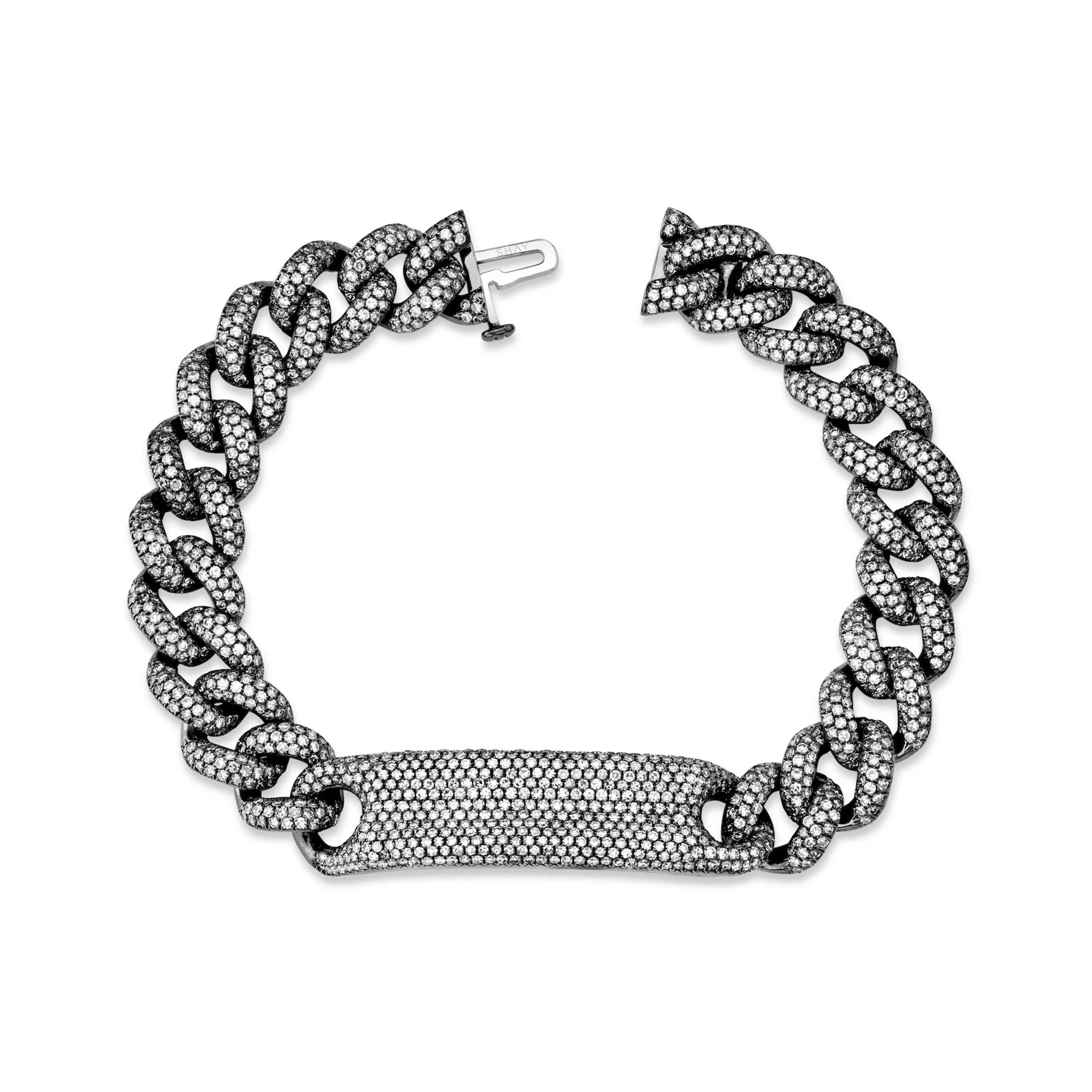 DIAMOND FULL PAVE ID ESSENTIAL LINK BRACELET