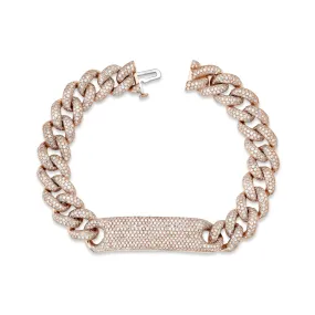 DIAMOND FULL PAVE ID ESSENTIAL LINK BRACELET