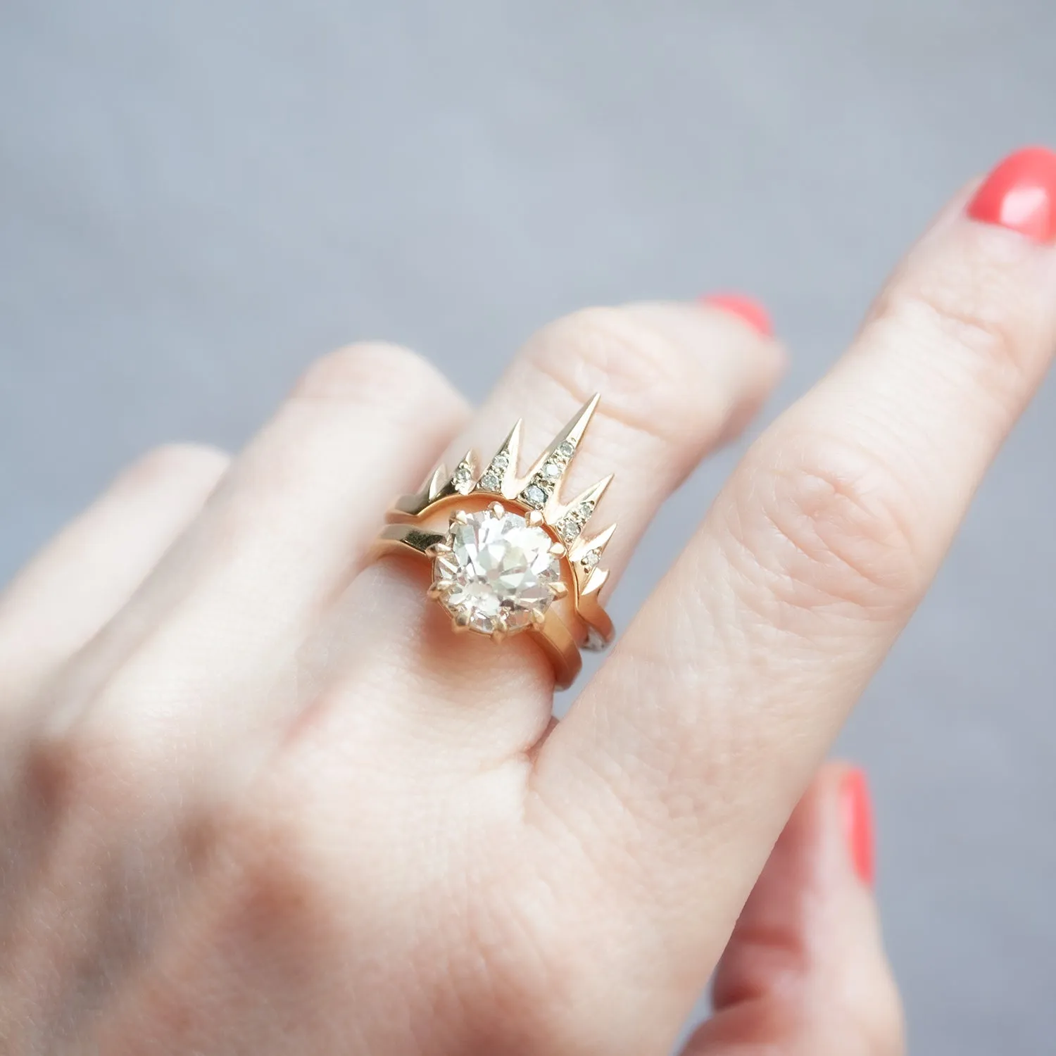 Diamond Spike Nesting Ring