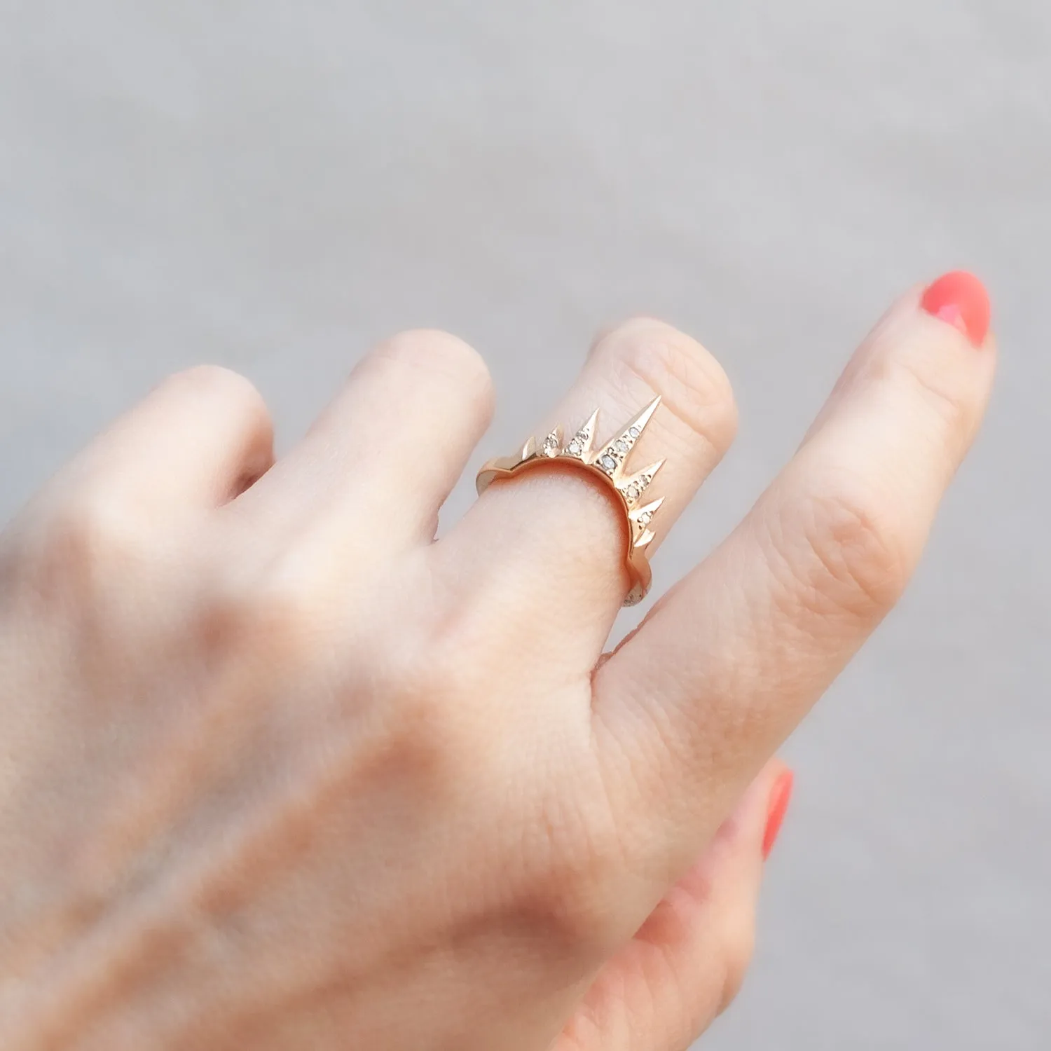 Diamond Spike Nesting Ring