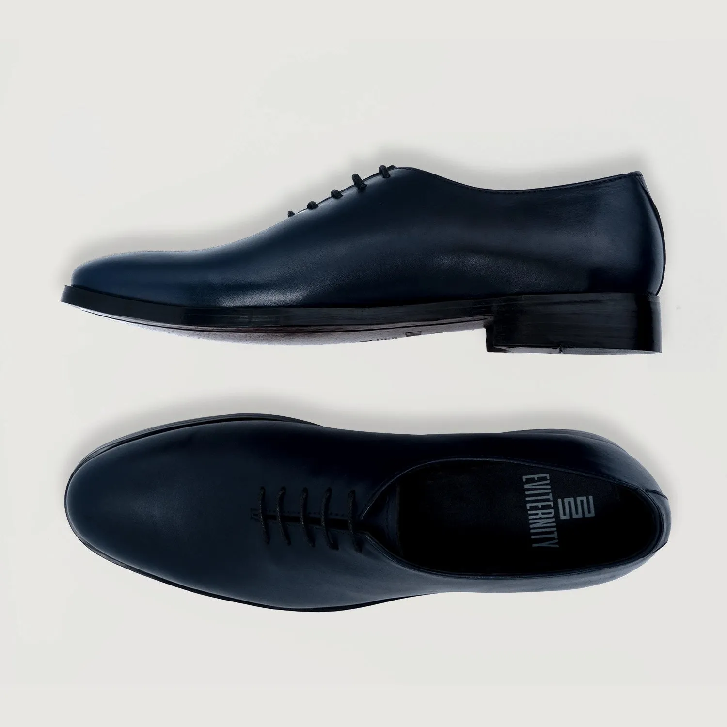 Director Wholecut Midnight Blue Leather Shoes